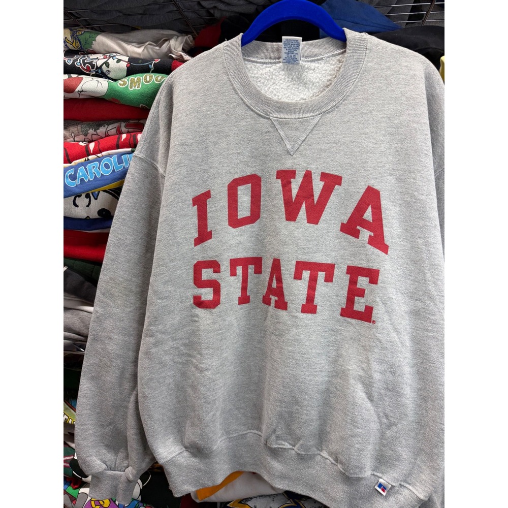 Vintage Russell Athletic Iowa State Sweatshirt Mens Large Gray Crewneck 6442